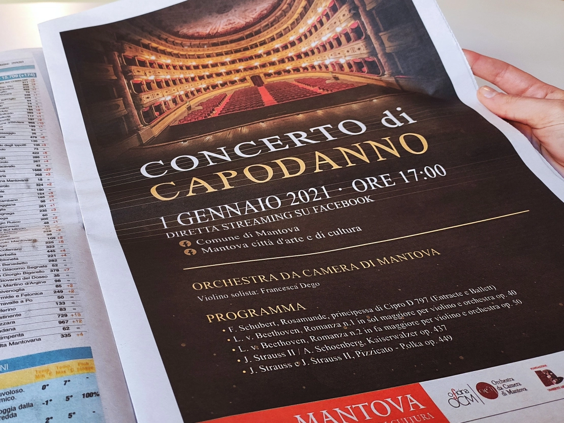 promozione concerto capodanno Comune di Mantova