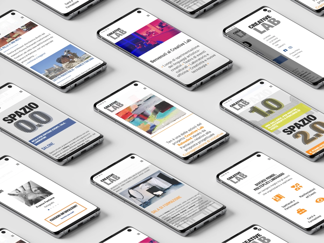 anteprima sito creative lab da smartphone